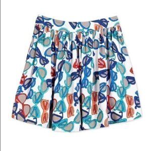 Kate Spade Coreen Sunglasses Print Crepe Skirt